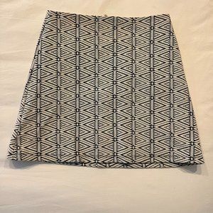 Black and white mini skirt